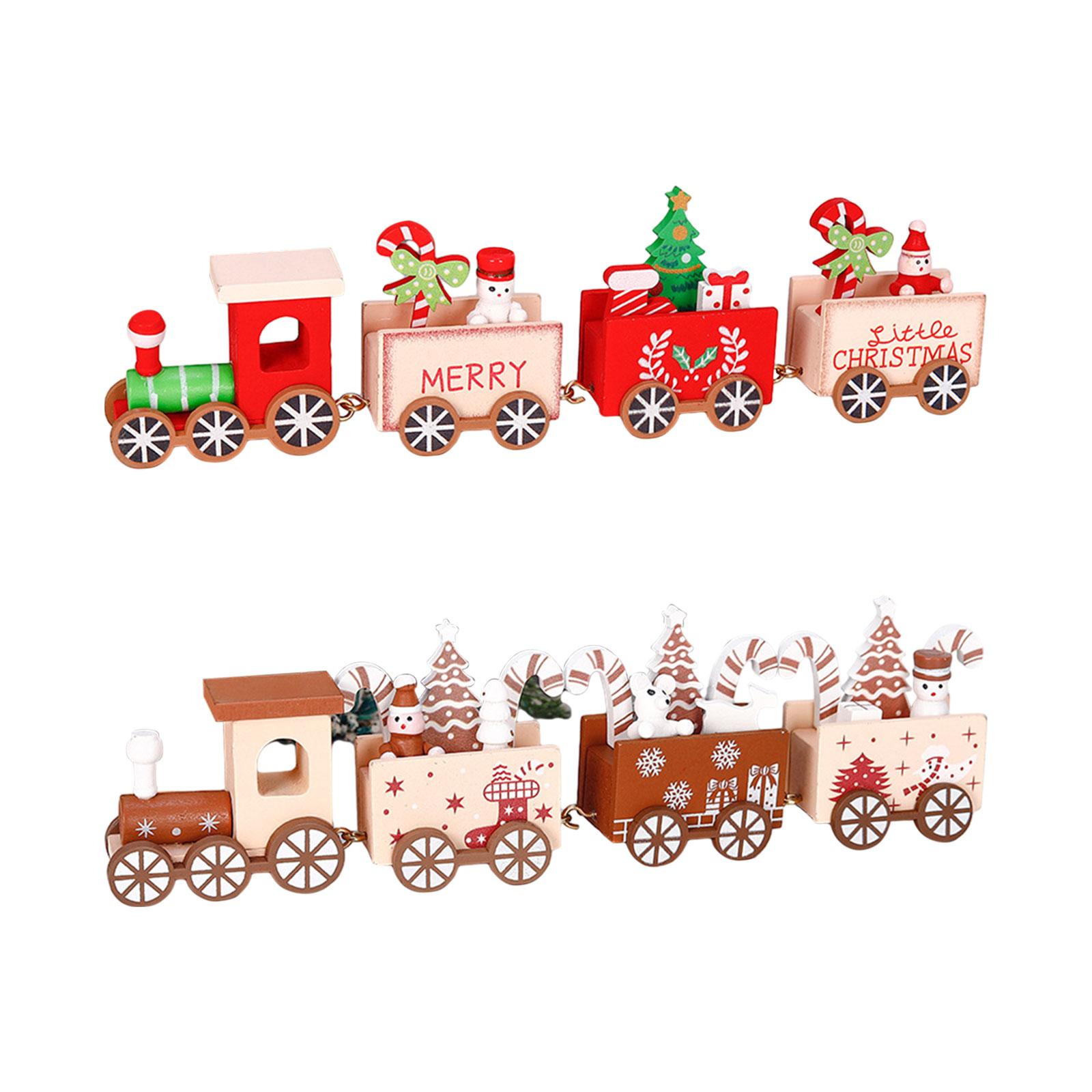 Top Kids Xmas Toys - 나무 기차 크리스마스 장식 장식 테이블