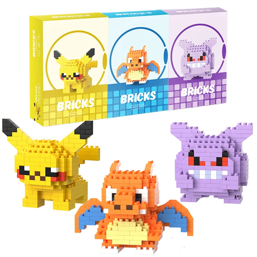 Kids Toys Movie - 포켓몬 마이크로 빌딩 블록 피카추 드래곤이트