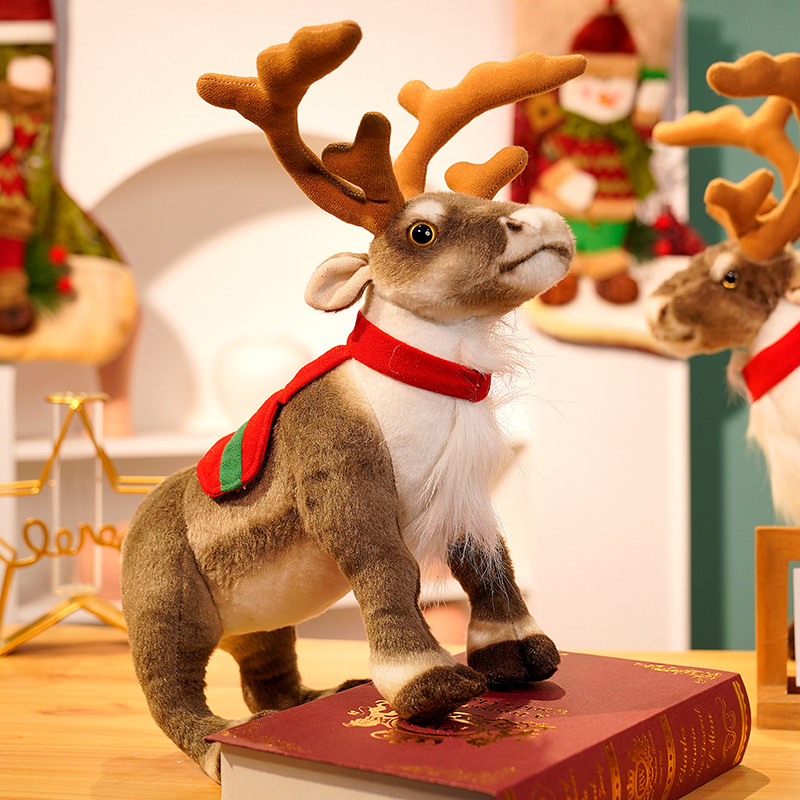 Best Kids Toys Xmas - 시뮬레이션 순록 플러시 장난감 크리스마스 사슴