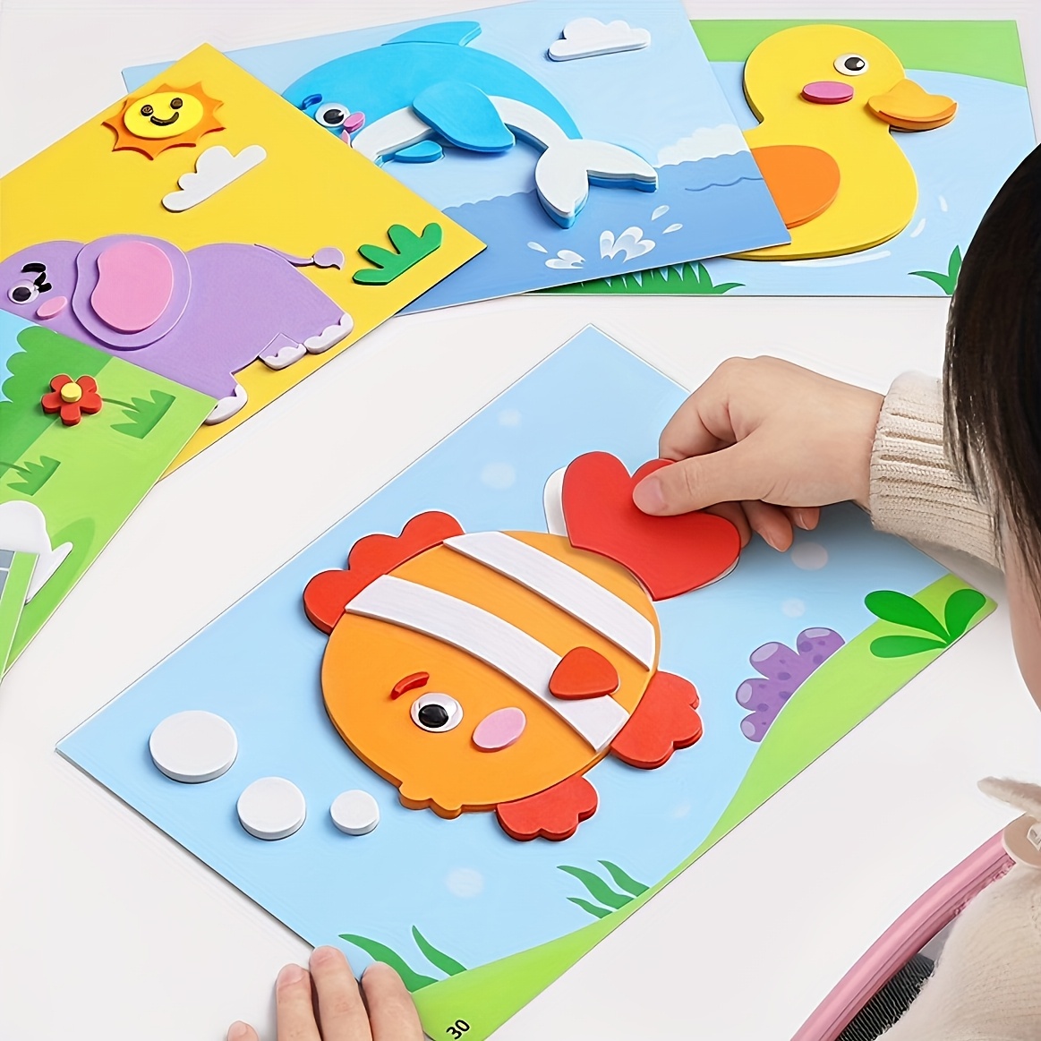 Kid Toys And Craft - 어린이용 3D 스티커, 일회용, 수제 EVA