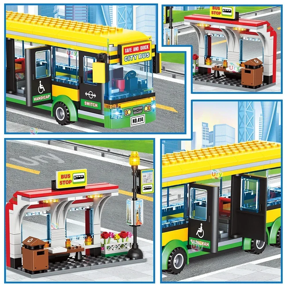 버스 도시 영국 런던 노란색 여객 학교 버스 정류장 빌 - Kids Toys Uk 리뷰 및 가격