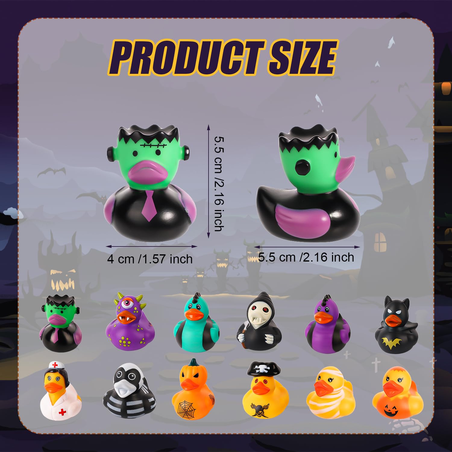 50/100PCS 할로윈 고무 오리, 할로윈 테마 고무 - Rubber Duck Bath 리뷰 및 가격