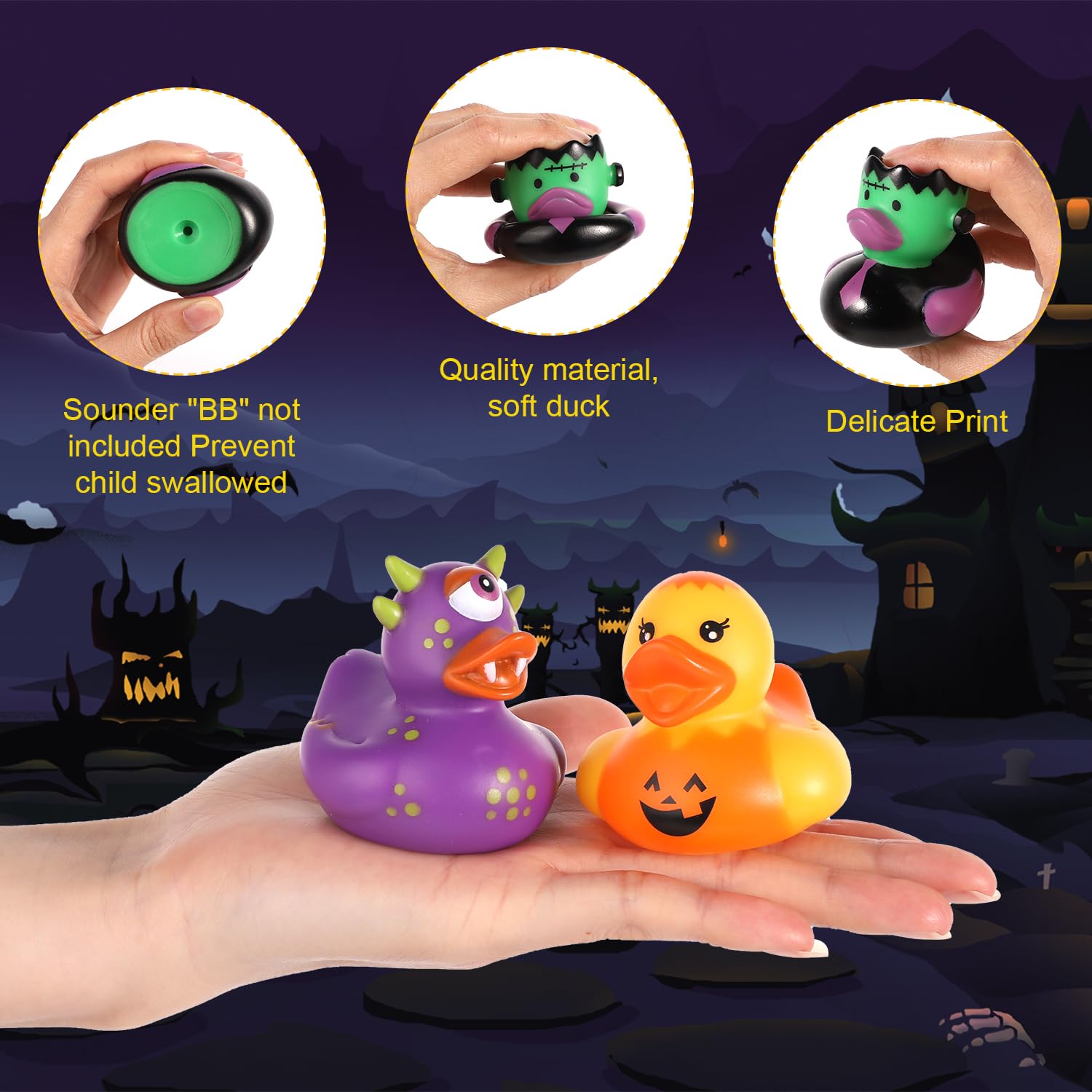 50/100PCS 할로윈 고무 오리, 할로윈 테마 고무 - Rubber Duck Bath 리뷰 및 가격